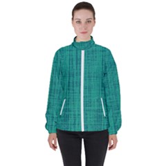 Painted Green Digital Wood Women s High Neck Windbreaker by ConteMonfrey