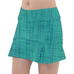 Painted Green Digital Wood Classic Tennis Skirt by ConteMonfrey