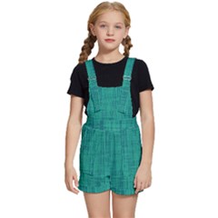 Painted Green Digital Wood Kids  Short Overalls by ConteMonfrey