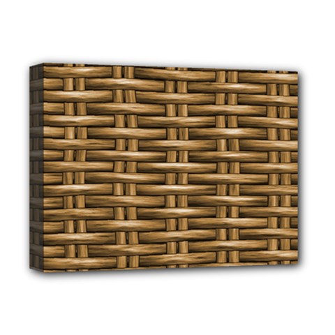 Brown Digital Straw - Country Side Deluxe Canvas 16  X 12  (stretched)  by ConteMonfrey