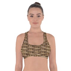 Brown Digital Straw - Country Side Cross Back Sports Bra by ConteMonfrey