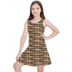 Brown Digital Straw - Country Side Kids  Lightweight Sleeveless Dress by ConteMonfrey