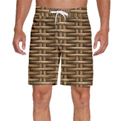 Brown Digital Straw - Country Side Men s Beach Shorts by ConteMonfrey