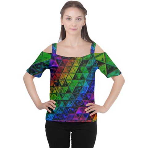 Pride Glass Cutout Shoulder Tee by MRNStudios