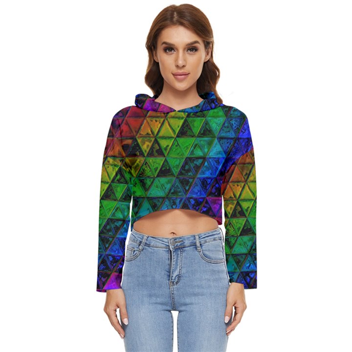 Pride Glass Women s Lightweight Cropped Hoodie