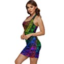 Pride Glass Sleeveless Wide Square Neckline Ruched Bodycon Dress View2