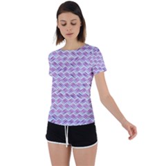 Purple Straw - Country Side  Back Circle Cutout Sports Tee by ConteMonfrey