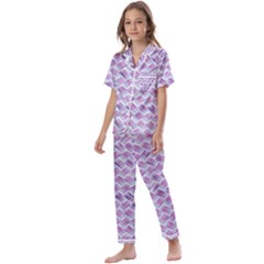 Purple Straw - Country Side  Kids  Satin Short Sleeve Pajamas Set by ConteMonfrey