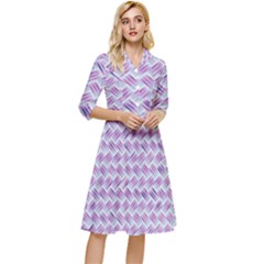 Purple Straw - Country Side  Classy Knee Length Dress by ConteMonfrey