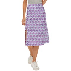 Purple Straw - Country Side  Midi Panel Skirt by ConteMonfrey