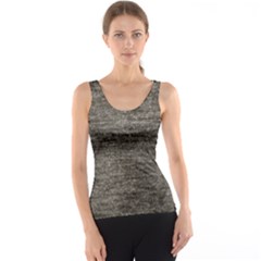 Gray Digital Fabric Vintage Women s Basic Tank Top by ConteMonfrey