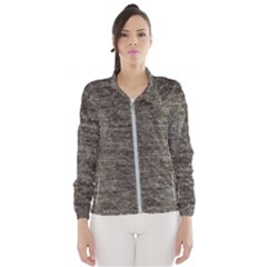 Gray Digital Fabric Vintage Women s Windbreaker