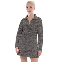 Gray Digital Fabric Vintage Women s Long Sleeve Casual Dress by ConteMonfrey