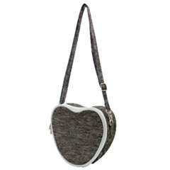 Gray Digital Fabric Vintage Heart Shoulder Bag by ConteMonfrey