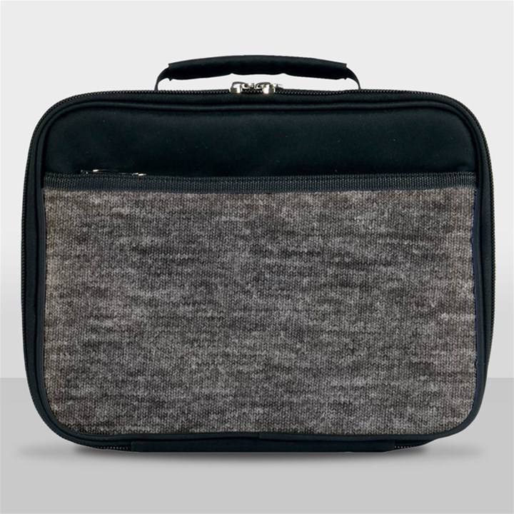 Gray digital fabric Vintage Lunch Bag