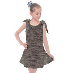 Gray Digital Fabric Vintage Kids  Tie Up Tunic Dress by ConteMonfrey