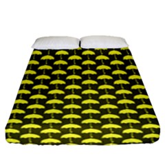 Under My Little Yellow Umbrella Fitted Sheet (queen Size) by ConteMonfrey