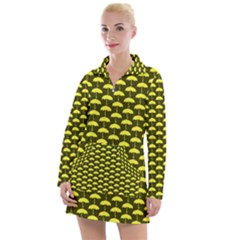 Under My Little Yellow Umbrella Women s Long Sleeve Casual Dress by ConteMonfrey