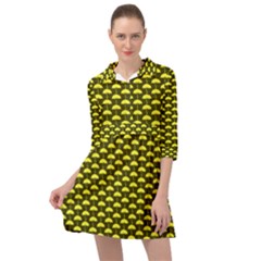 Under My Little Yellow Umbrella Mini Skater Shirt Dress by ConteMonfrey