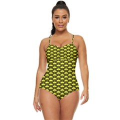 Under My Little Yellow Umbrella Retro Full Coverage Swimsuit by ConteMonfrey