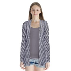 Gray Digital Denim Drape Collar Cardigan by ConteMonfrey