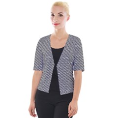 Gray Digital Denim Cropped Button Cardigan by ConteMonfrey