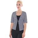 Gray digital Denim Cropped Button Cardigan View1