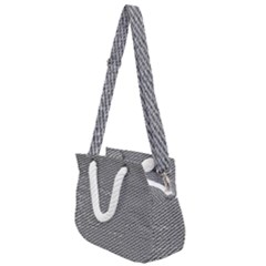 Gray Digital Denim Rope Handles Shoulder Strap Bag by ConteMonfrey