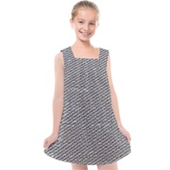 Gray Digital Denim Kids  Cross Back Dress by ConteMonfrey