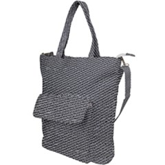 Gray Digital Denim Shoulder Tote Bag by ConteMonfrey