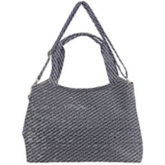 Gray Digital Denim Double Compartment Shoulder Bag by ConteMonfrey