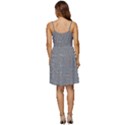 Gray digital Denim V-Neck Pocket Summer Dress  View4