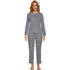 Gray Digital Denim Womens  Long Sleeve Lightweight Pajamas Set by ConteMonfrey