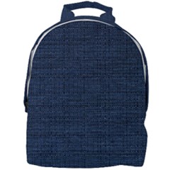 Digital Dark Blue Linen Mini Full Print Backpack by ConteMonfrey