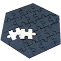 Digital dark blue Linen Wooden Puzzle Hexagon View3