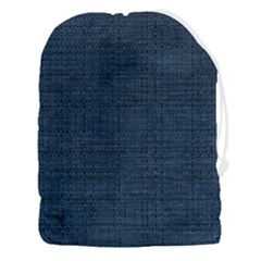 Digital Dark Blue Linen Drawstring Pouch (3xl) by ConteMonfrey