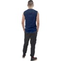 Digital dark blue Linen Men s Regular Tank Top View2