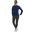 Digital dark blue Linen Women s Long Sleeve Raglan Tee View2