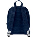 Digital dark blue Linen Zip Up Backpack View3