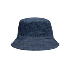 Digital Dark Blue Linen Bucket Hat (kids) by ConteMonfrey