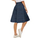 Digital dark blue Linen Classic Short Skirt View3