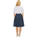 Digital dark blue Linen Classic Short Skirt View4