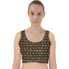 Brown Straw - Country Side Velvet Racer Back Crop Top