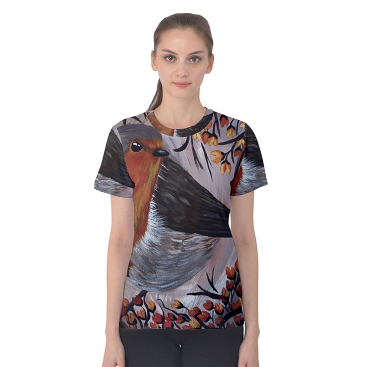 European robin Women s Cotton Tee