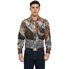 European Robin Men s Long Sleeve Pocket Shirt  by EireneSan