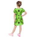 Abstract Geometric Modern Pattern Kids  Short Sleeve Velvet Dress View2