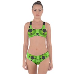 Abstract Geometric Modern Pattern Criss Cross Bikini Set by dflcprintsclothing