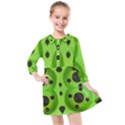 Abstract Geometric Modern Pattern Kids  Quarter Sleeve Shirt Dress View1