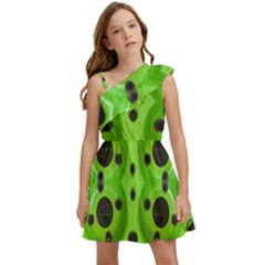 Abstract Geometric Modern Pattern Kids  One Shoulder Party Dress