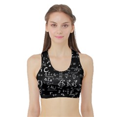 E=mc2 Text Science Albert Einstein Formula Mathematics Physics Sports Bra With Border by uniart180623